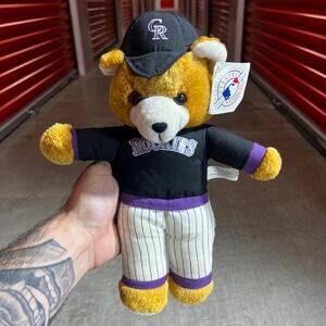 Vintage Colorado Rockies Teddy Bear MLB Plush w/ Tag
